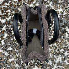 Load image into Gallery viewer, Black Faux Fur Grab Bag (open)
