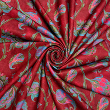 Load image into Gallery viewer, Crimson Bloom Jacquard Scarf (swirl)

