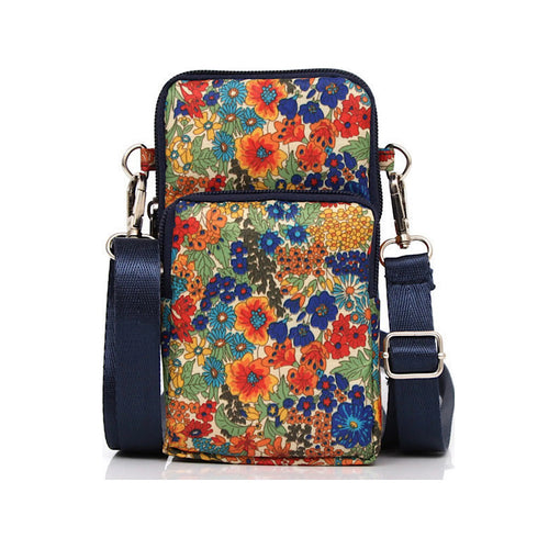 Blue & Orange Small Splash Proof Essential Phone Bag