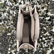 Load image into Gallery viewer, Simply Taupe &#39;Natalie&#39; Straw Effect Grab Bag (open)
