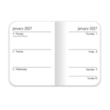 Load image into Gallery viewer, 2027 Art Deco Ladies Pocket Diary – Week to View (open)
