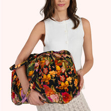 Load image into Gallery viewer, Midnight Posy Luxe Weekender Bag
