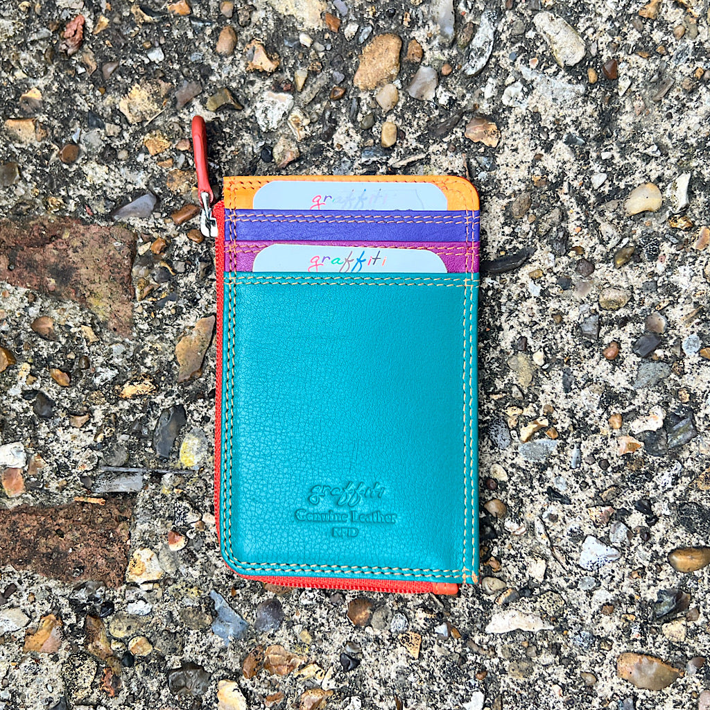 Seville RFID Leather Coin & 3 Card Slots