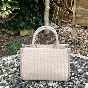 Simply Taupe 'Natalie' Straw Effect Grab Bag (back)