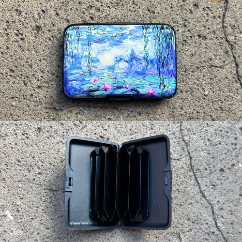 Impressionist Art Design RFID Card Holder | Water Lilies
