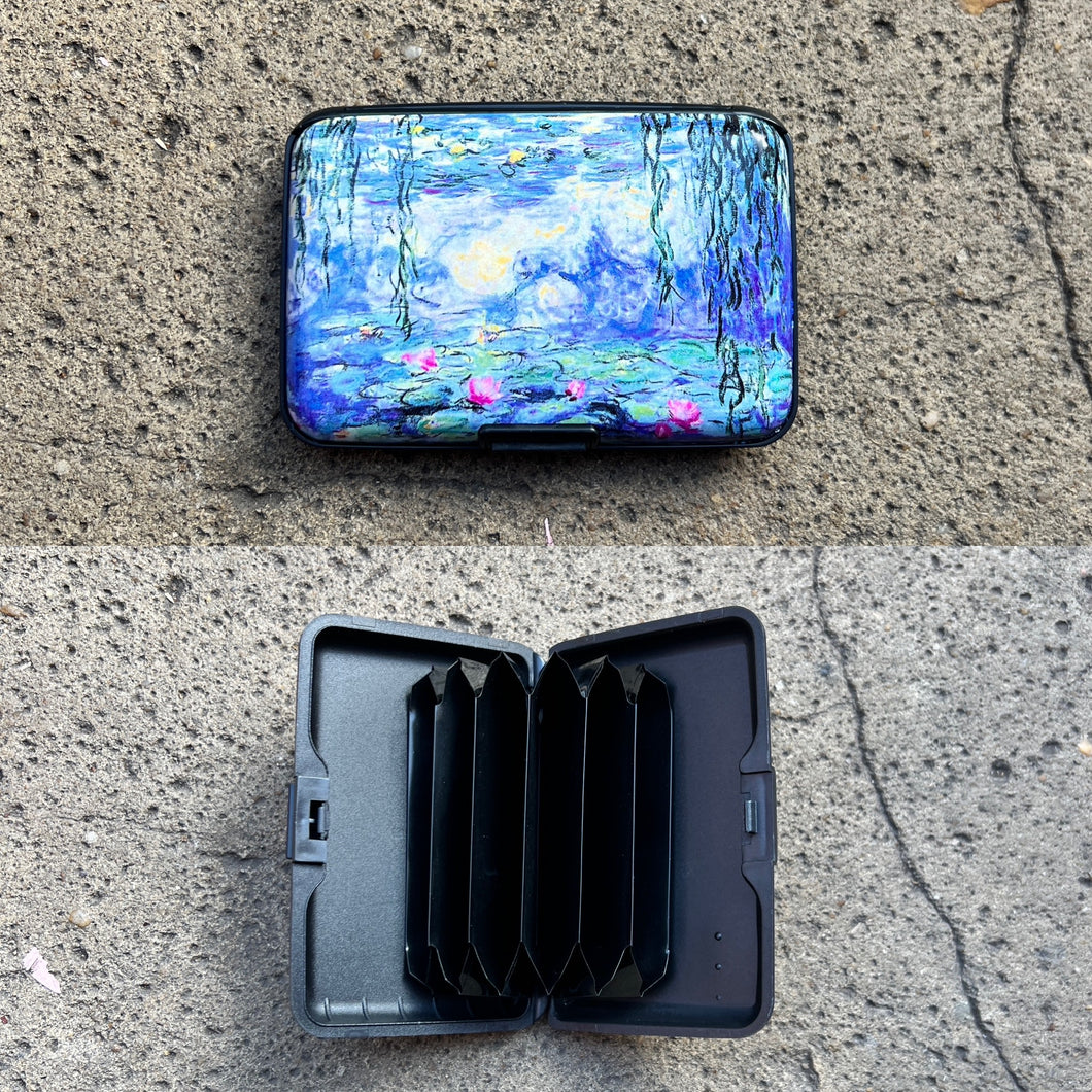 Impressionist Art Design RFID Card Holder | Water Lilies