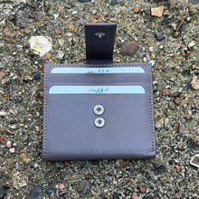 Load image into Gallery viewer, Stone Leather Credit Card Holder with Note Section

