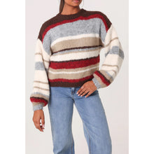 Load image into Gallery viewer, Autumn Hues Striped Knit Jumper (front)
