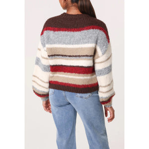 Autumn Hues Striped Knit Jumper (back)