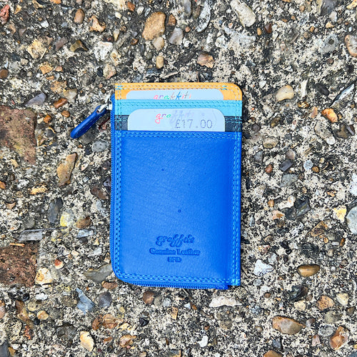 Glacier RFID Leather Coin & 3 Card Slots