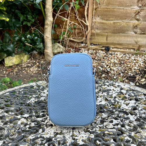 Blue Jean Single Zip Phone Bag By David Jones
