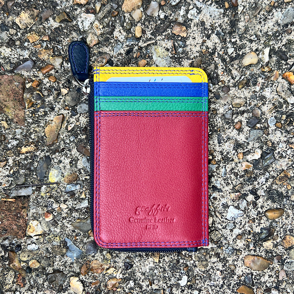 Midnight RFID Leather Coin & 3 Card Slots