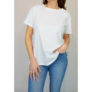 Cool & Causal Plain Cotton T-Shirts (white)