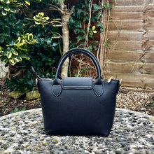 Load image into Gallery viewer, Mini Black &#39;Carla&#39; Grab Bag (back)
