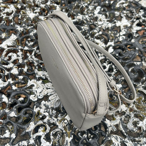 Small Abbey Stone Double Zip Crossbody Bag (double zip top)