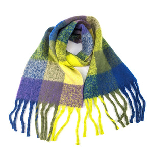 Thick & Cosy Oversized Parakeet Purple Scarf