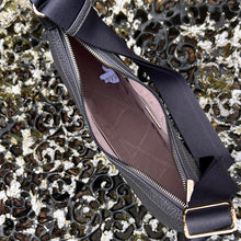 Load image into Gallery viewer, Grey Scoop with Fabric Adjustable Strap Crossbody Bag (open)
