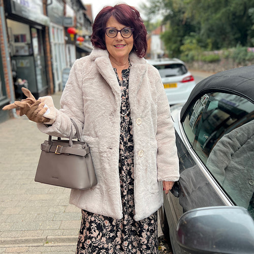 Champagne Cloud Luxe Faux Fur Coat