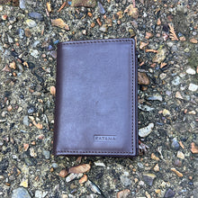 Load image into Gallery viewer, Small Chocolate Brown Italian Leather Wallet | 4 Card Slots (closed)

