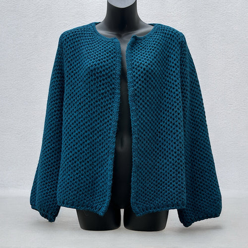 Teal Serenity Edition Eleganza Textured Knit Jacket