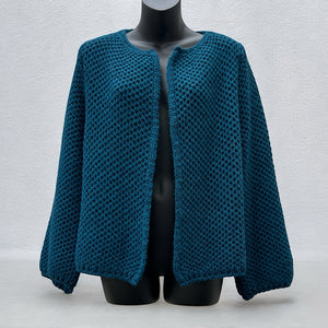 Teal Serenity Edition Eleganza Textured Knit Jacket