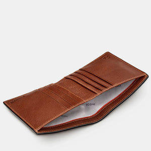 Brown Two Fold Leather Wallet By Yoshi (note section)