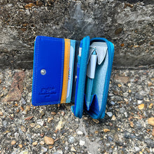 Load image into Gallery viewer, Glacier Small &#39;aka Holiday&#39; Leather RFID Purse (open)
