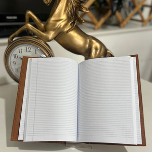 A5 Leather Covered Notebook | Tan