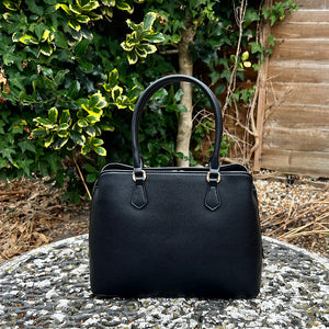 Black Structured Stylish Handbag (back)