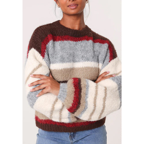 Autumn Hues Striped Knit Jumper