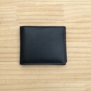 Gents Black & Brown Soft Leather RFID Wallet By 'Zen' | 12 Card Slots (closed)