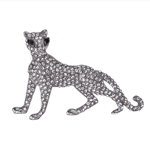 Crystal Panther Elegance Brooch