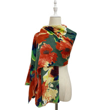 Load image into Gallery viewer, Autumn Garden Watercolour Scarf 
