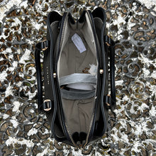 Load image into Gallery viewer, Black Structured Stylish Handbag (open)
