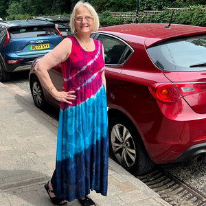 Fuchsia & Turquoise Tie Dye Petite Magic Dress