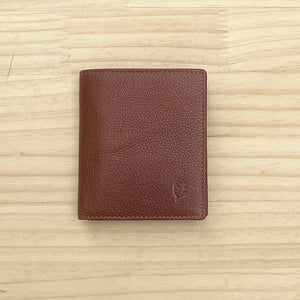 Gents Tan Small Leather Wallet by Oak (closed)
