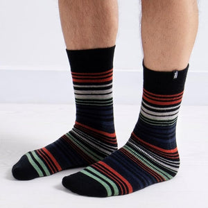 Mens Original Slipper Socks (Twin Pack) | Stripes