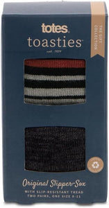 Mens Original Slipper Socks (Twin Pack) | Stripes
