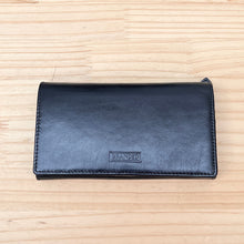 Load image into Gallery viewer, Large Black Flap Over Leather Purse By Branded (closed)
