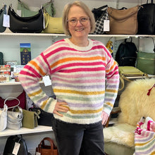 Load image into Gallery viewer, Colour Stripe Wool Mix Jumper (sari)
