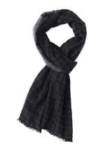 Load image into Gallery viewer, Classic Fine Check Print Scarf | Black
