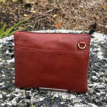 Load image into Gallery viewer, Small Cognac &#39;Aria&#39; Leather Crossbody Bag (back)
