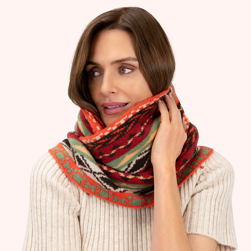 Russet Kayla Fair Isle Snood