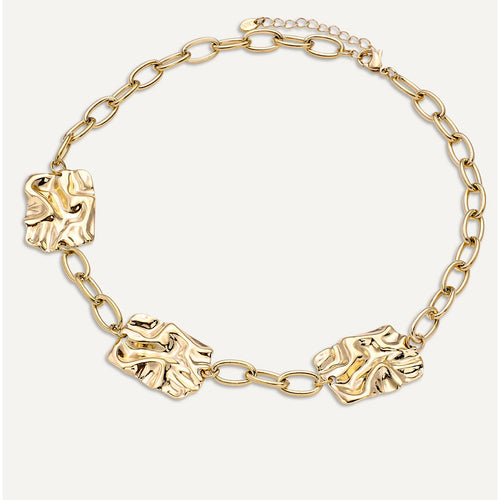 Unique Gold Melting Chunky Necklace