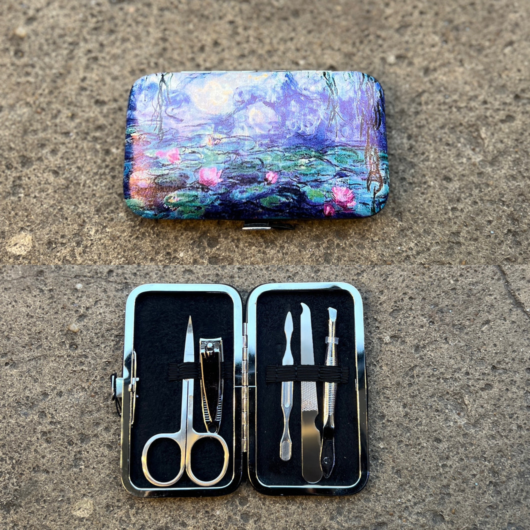 Impressionist Art Design Manicure Set | Water Lilies