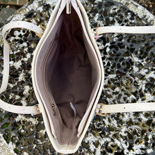 Load image into Gallery viewer, Creamy White Tote with Front Slip Pocket (open)
