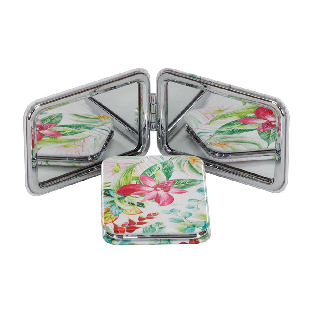 Floral Orchid Compact Mirror