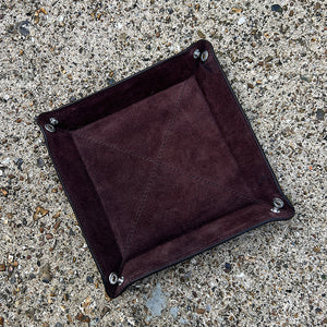Brown Leather Coin/Tidy Tray (flat)