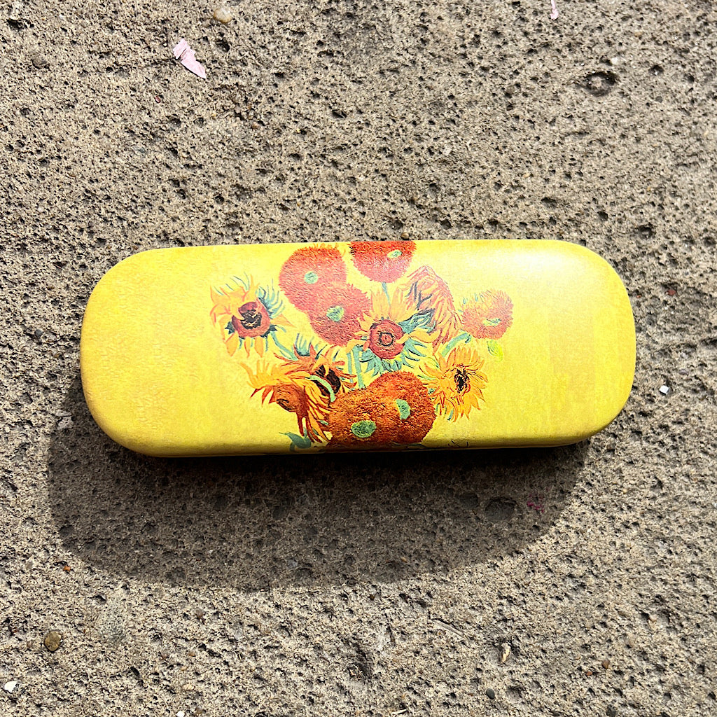 Impressionist Art Design Glasses Case | Sunflowers