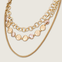 Load image into Gallery viewer, Gold Multi Chain Short Necklace (side)
